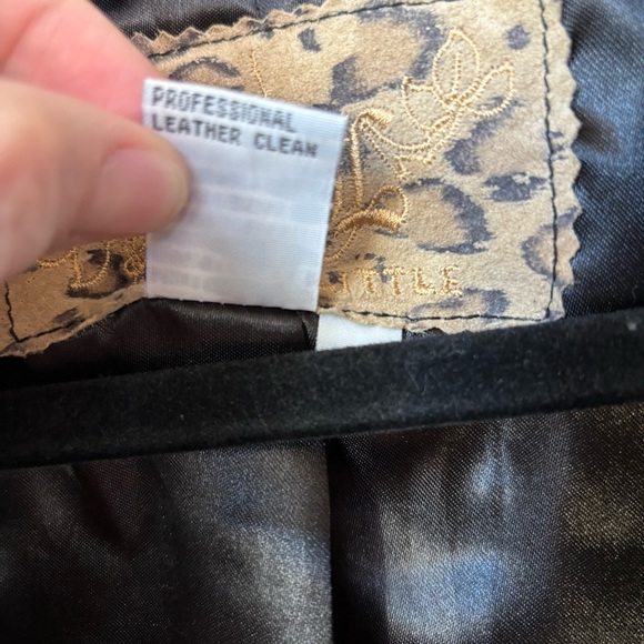 Live a Little Leopard Print Leather Jacket size M - Picture 3 of 8